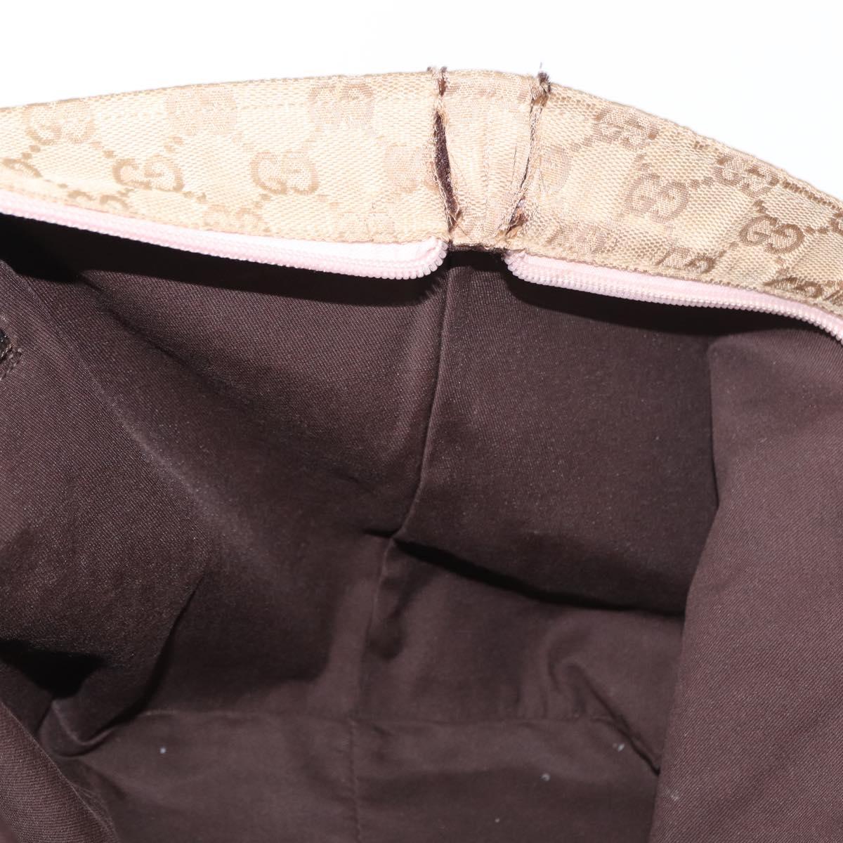 GUCCI GG Canvas Sherry Line Tote Bag Beige Pink 131230 Auth 152017