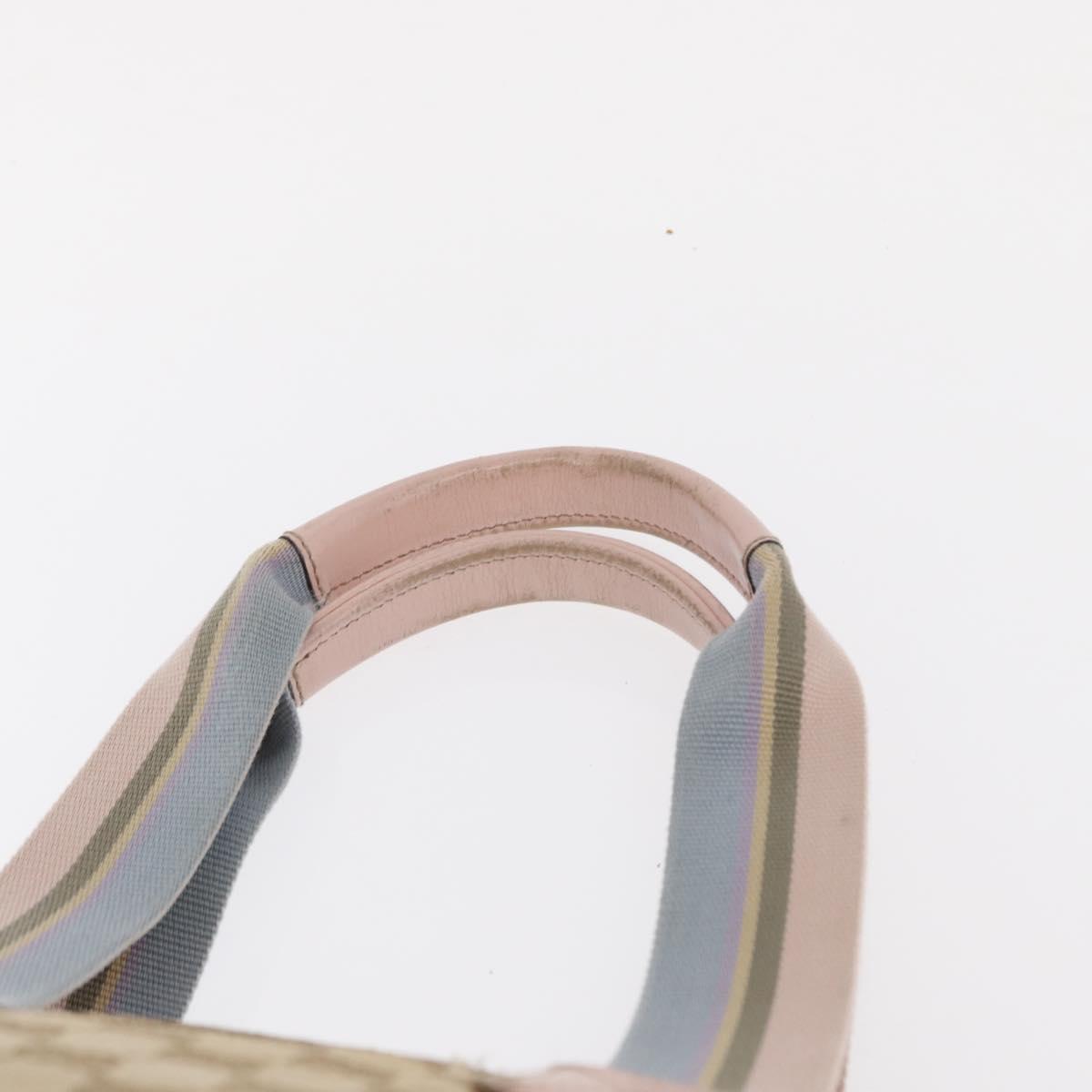 GUCCI GG Canvas Sherry Line Tote Bag Beige Pink 131230 Auth 152017