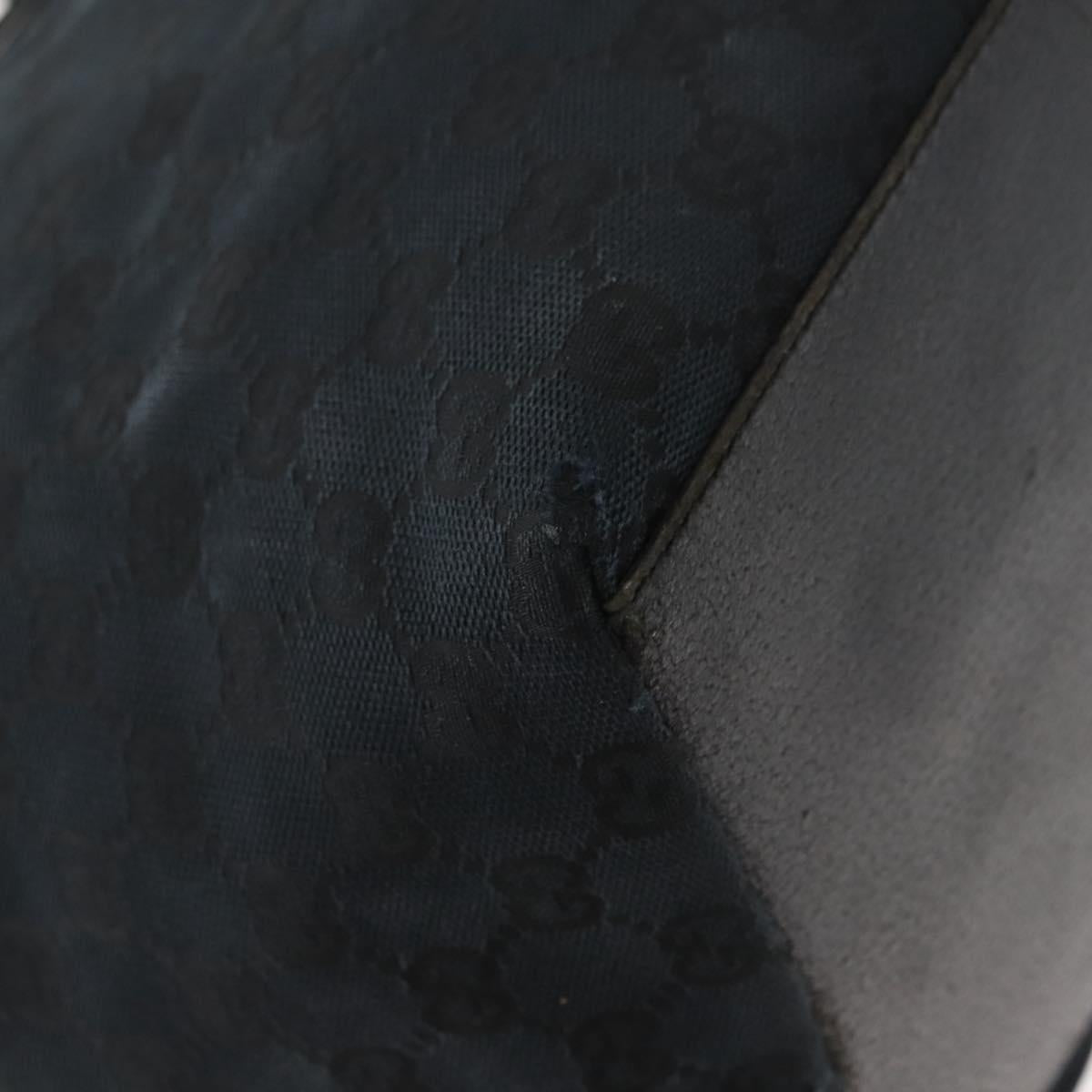 GUCCI GG Canvas Web Sherry Line Tote Bag Black Red 131230 Auth 152018