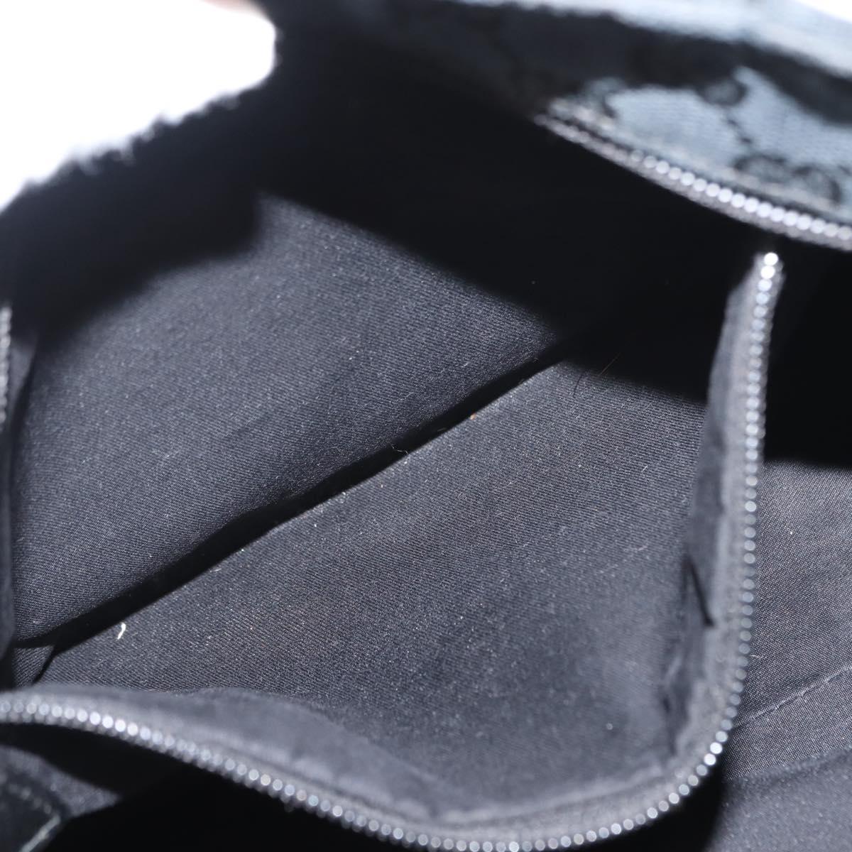 GUCCI GG Canvas Web Sherry Line Tote Bag Black Red 131230 Auth 152018