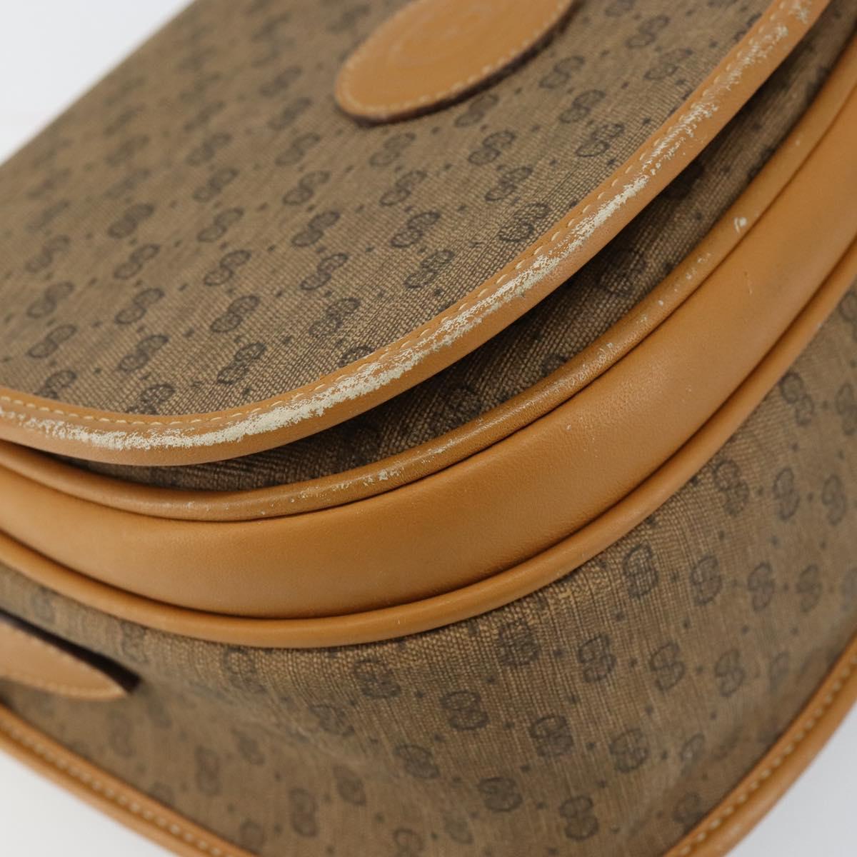 GUCCI Micro GG Supreme Shoulder Bag PVC Beige Gold 007 115 0107 Auth 152019