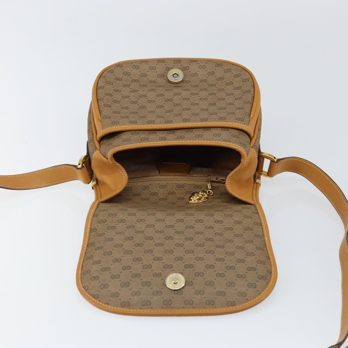 GUCCI Micro GG Supreme Shoulder Bag PVC Beige Gold 007 115 0107 Auth 152019