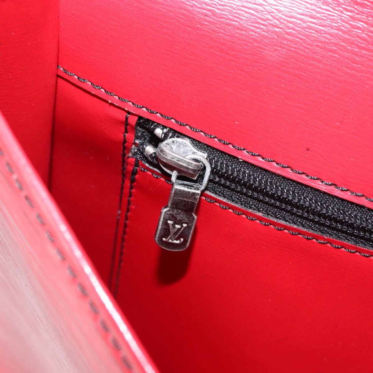 LOUIS VUITTON Epi Pochette Envelope Clutch Bag Red M52587 LV Auth 152020