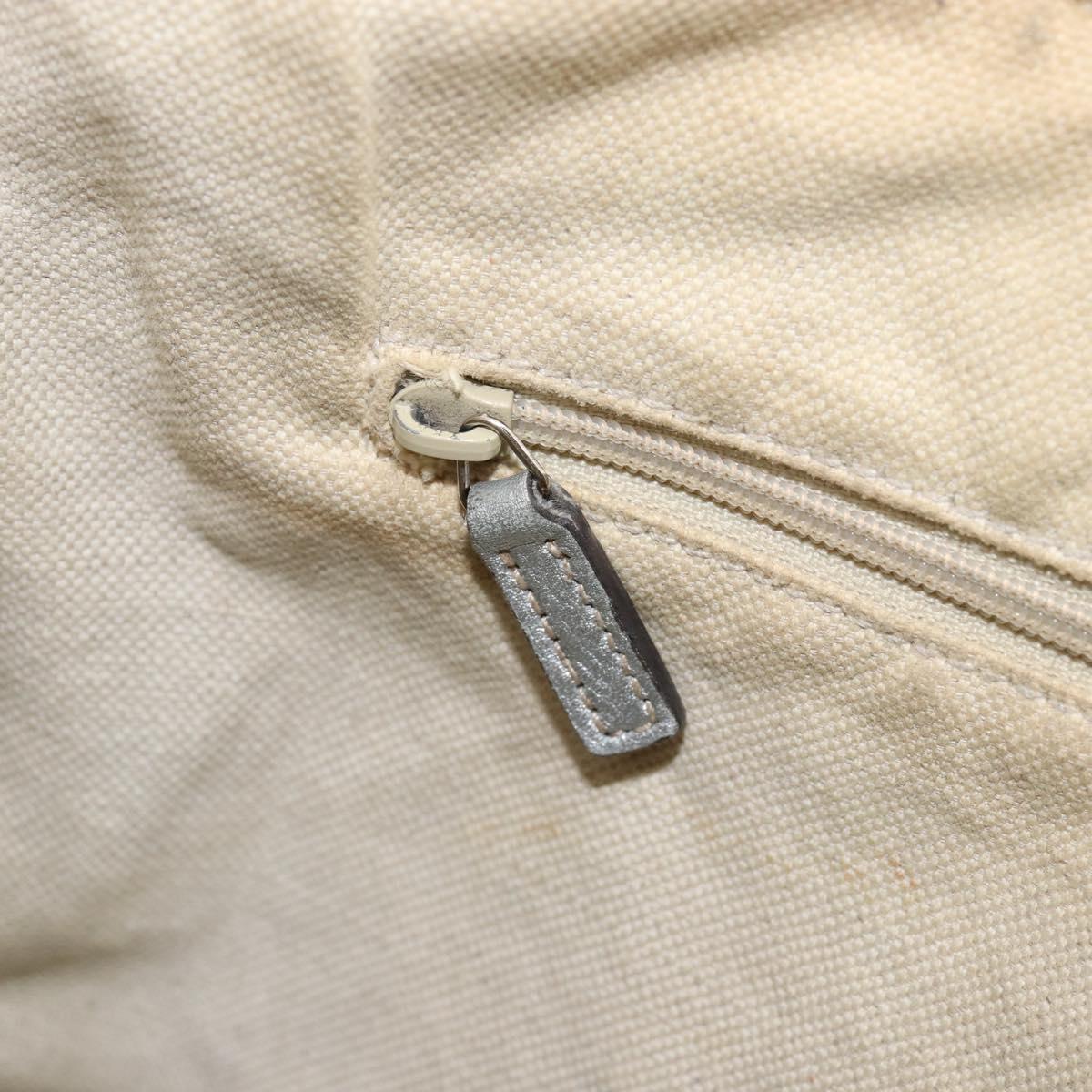 GUCCI GG Canvas Guccissima Abbey Shoulder Bag Leather Silver 189833 Auth 152021