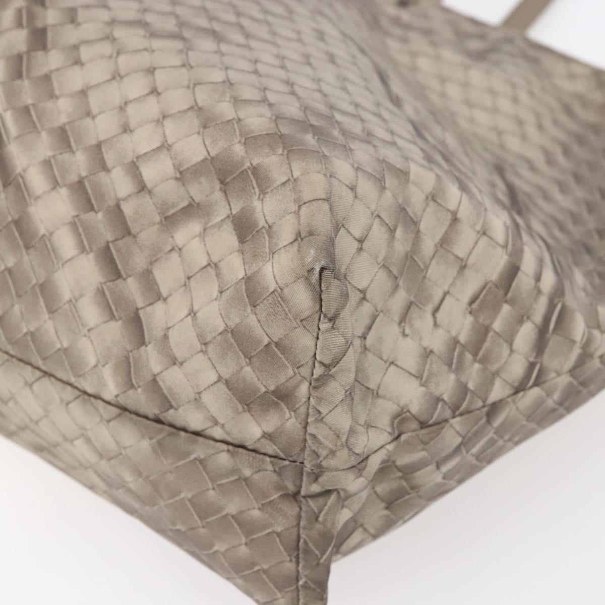 BOTTEGA VENETA Tote Bag Nylon Beige Auth 152022