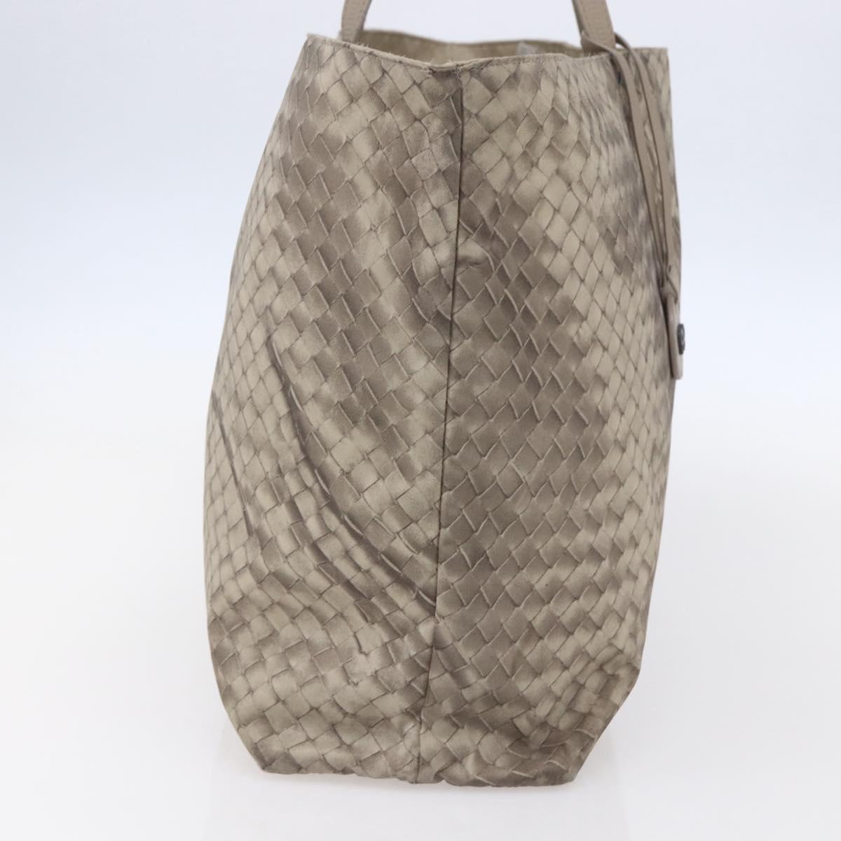 BOTTEGA VENETA Tote Bag Nylon Beige Auth 152022