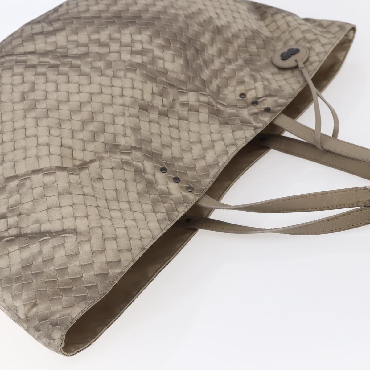 BOTTEGA VENETA Tote Bag Nylon Beige Auth 152022