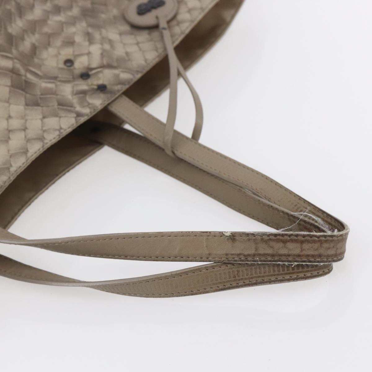 BOTTEGA VENETA Tote Bag Nylon Beige Auth 152022