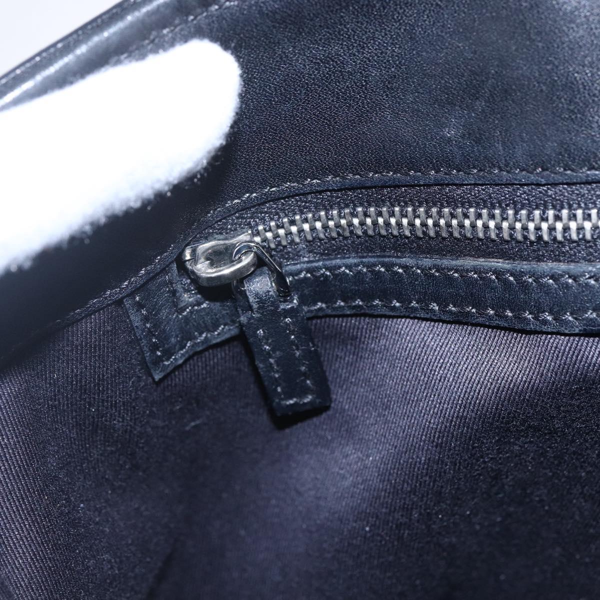 GUCCI GG Canvas Tote Bag Black Silver 106248 Auth 152026