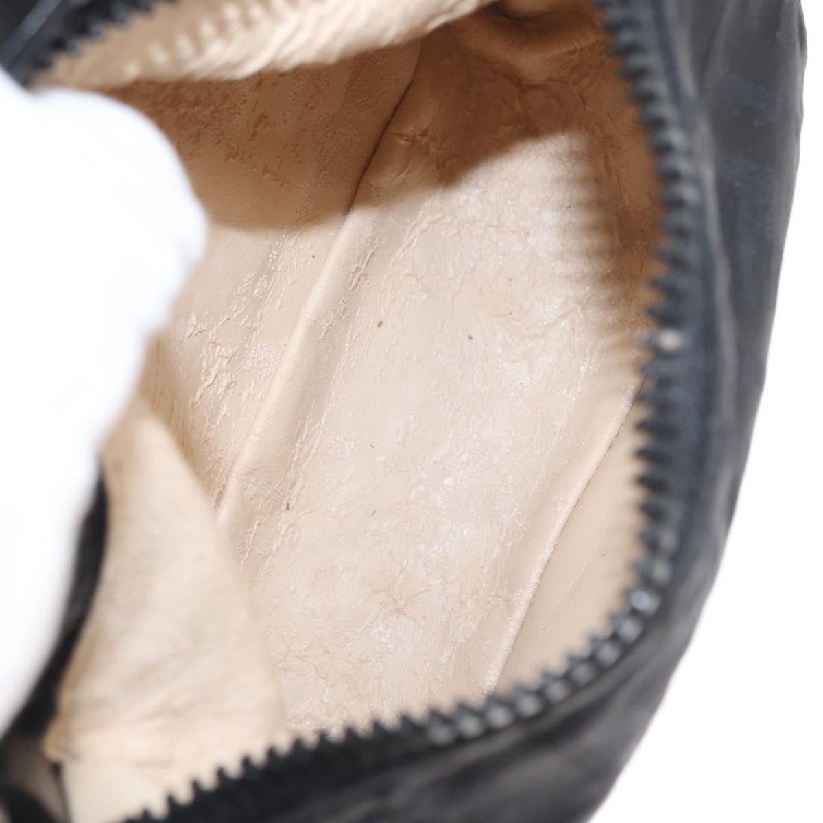 FENDI Zucca Canvas Pouch Black Silver Auth 152028