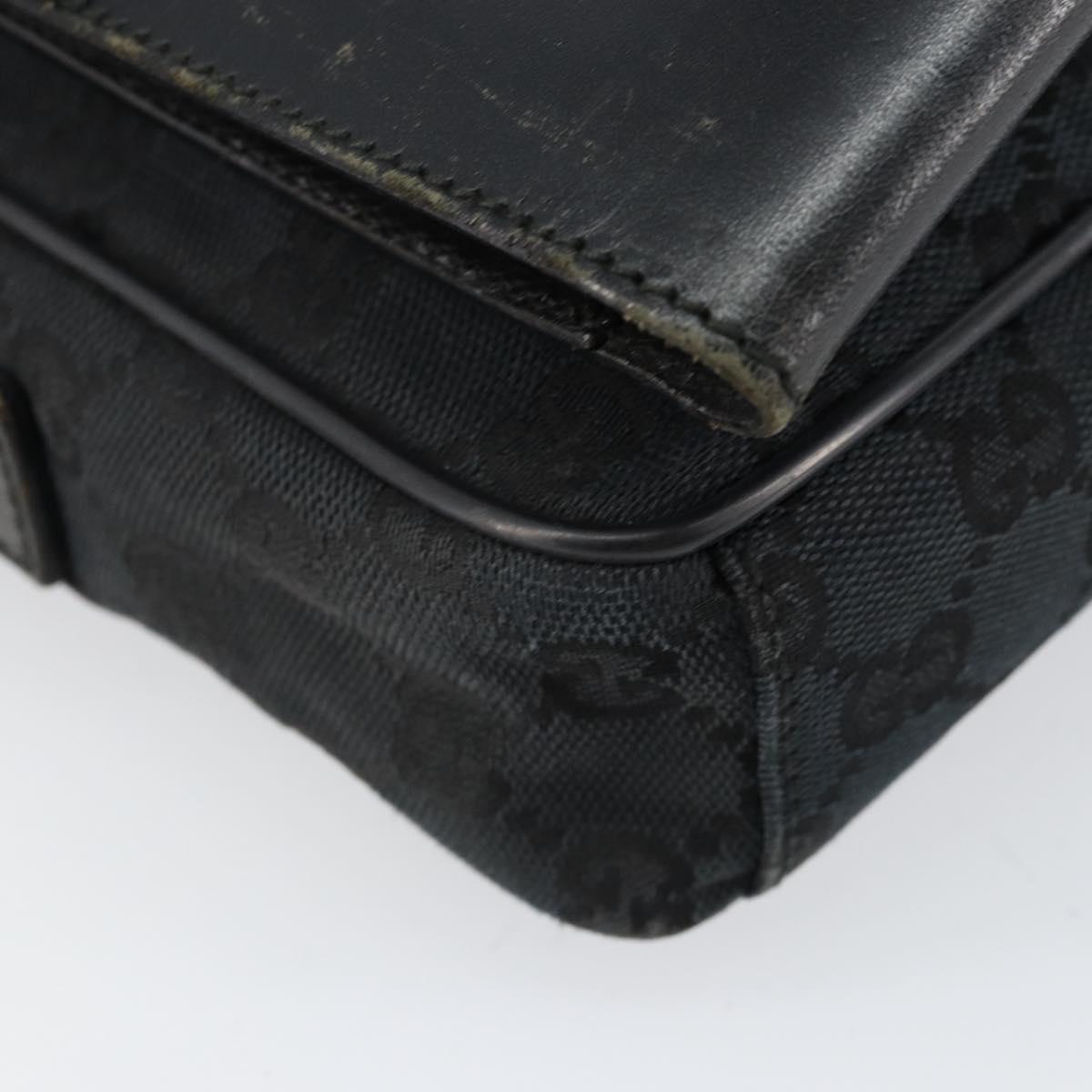 GUCCI GG Canvas Shoulder Bag Black Auth 152032