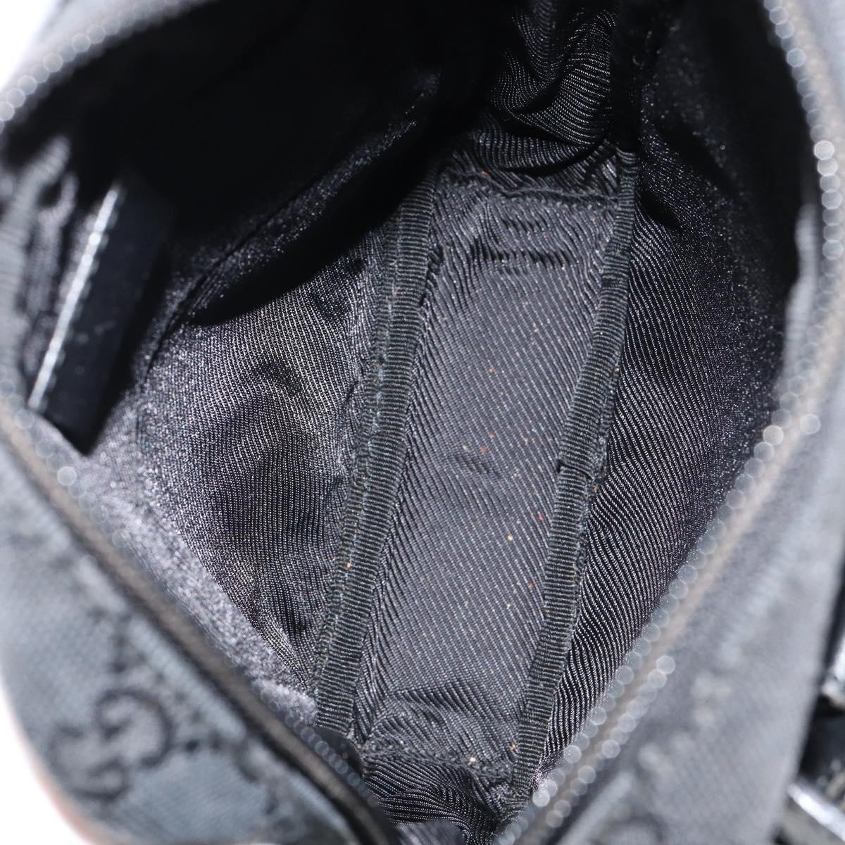 GUCCI GG Canvas Shoulder Bag Black Auth 152032