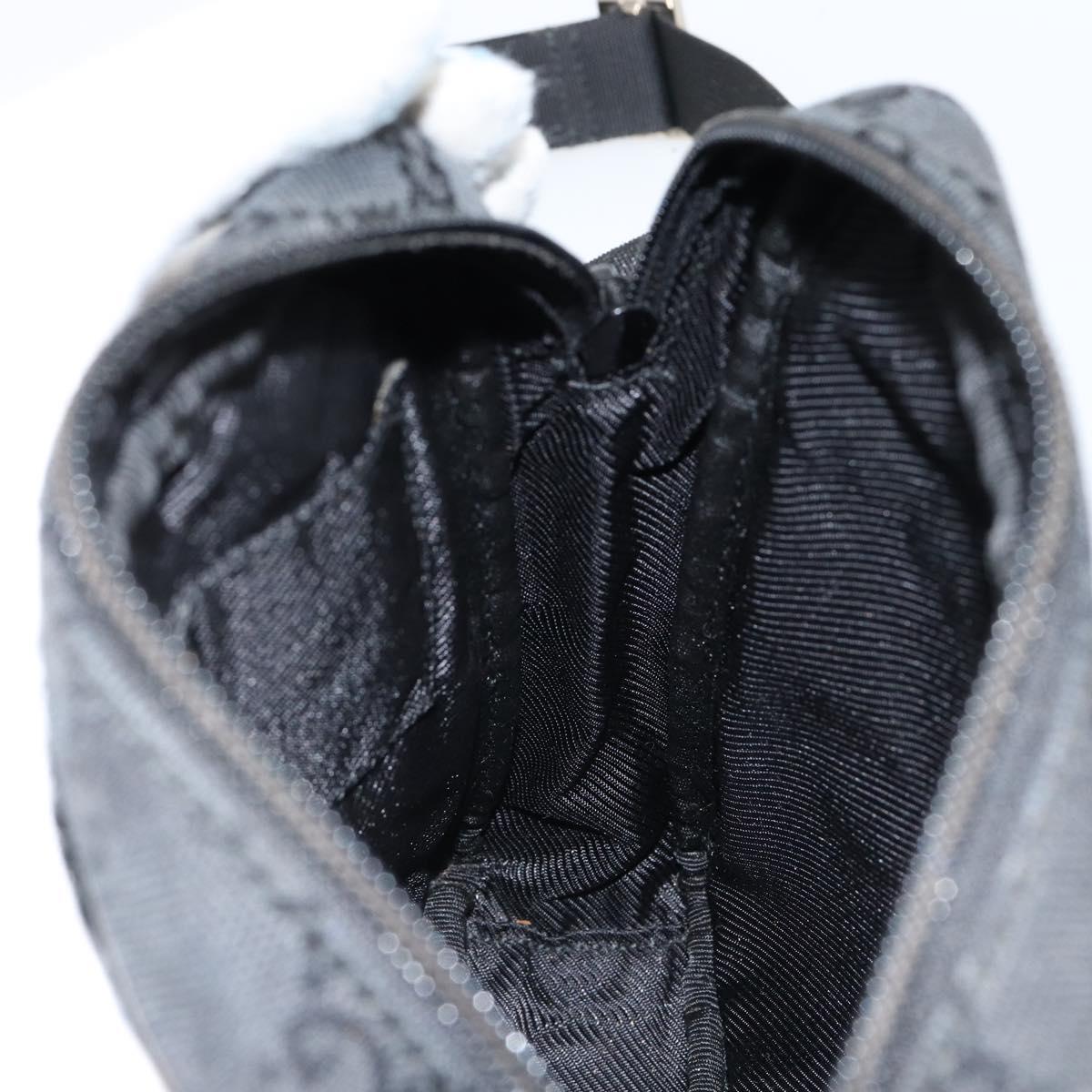 GUCCI GG Canvas Shoulder Bag Black Auth 152032