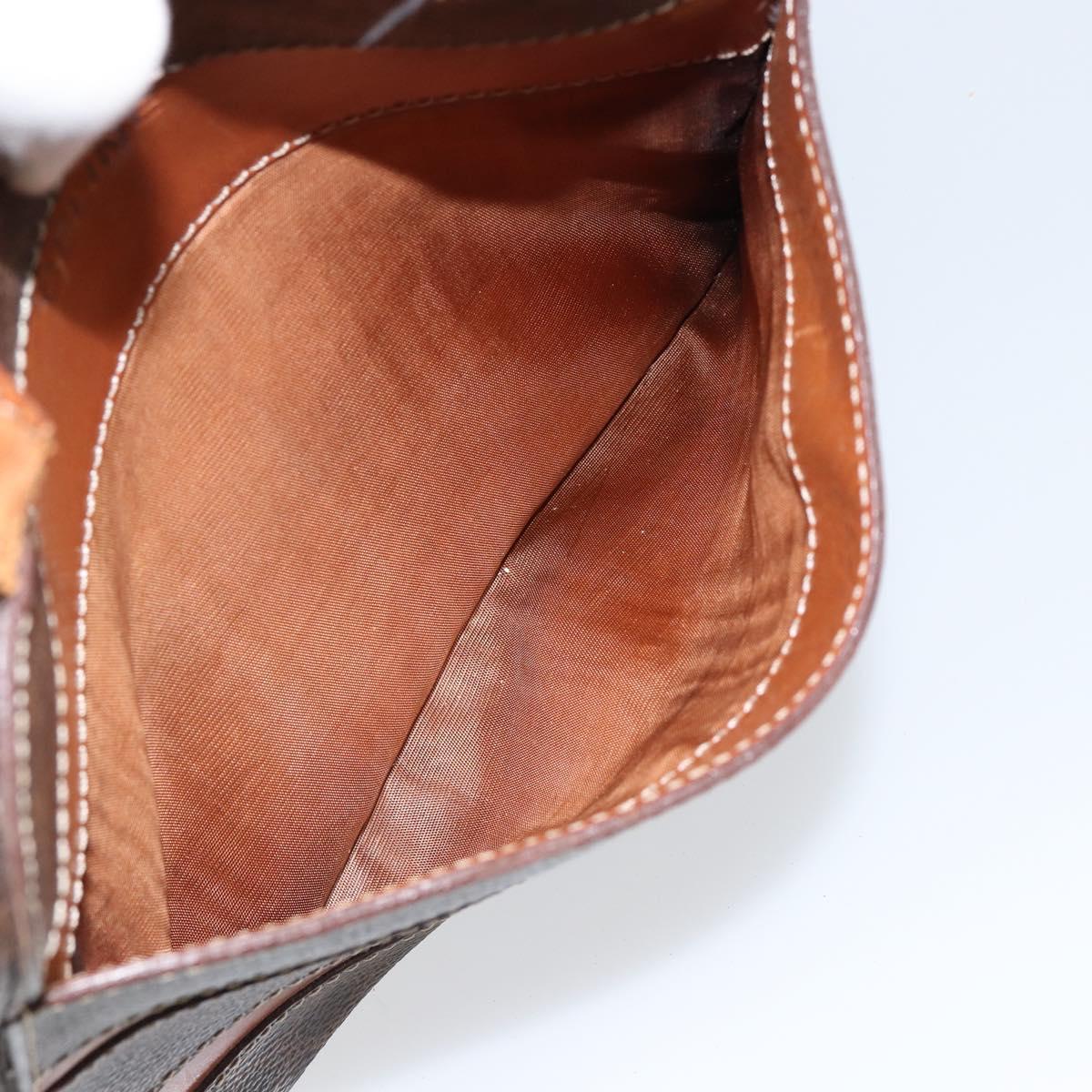 CELINE Macadam Canvas Hand Bag PVC Brown Gold Auth 152033