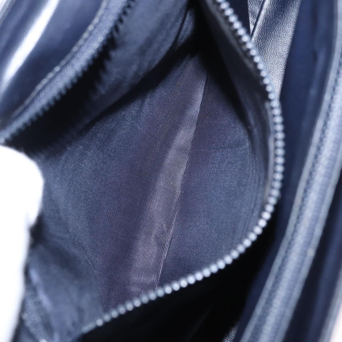 CELINE Macadam Canvas Shoulder Bag PVC Black Gold Auth 152036