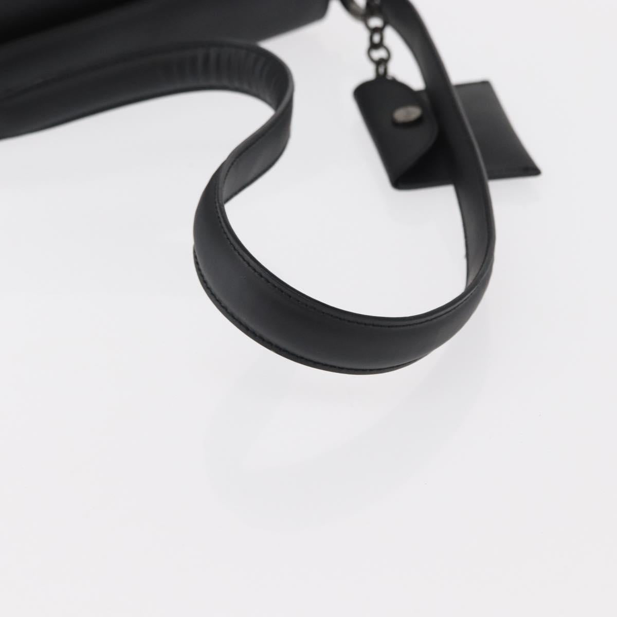 Salvatore Ferragamo Shoulder Bag Patent leather Black Silver Auth 152037