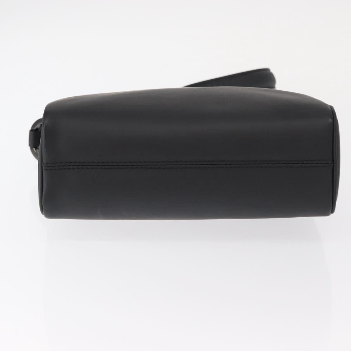 Salvatore Ferragamo Shoulder Bag Patent leather Black Silver Auth 152037