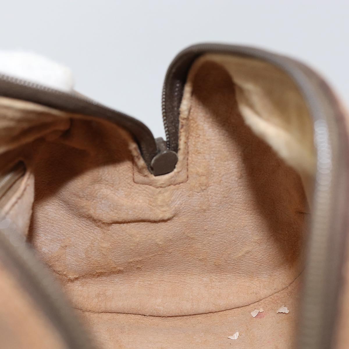 GUCCI GG Supreme Hand Bag PVC Beige Gold 89 02 062 Auth 152040