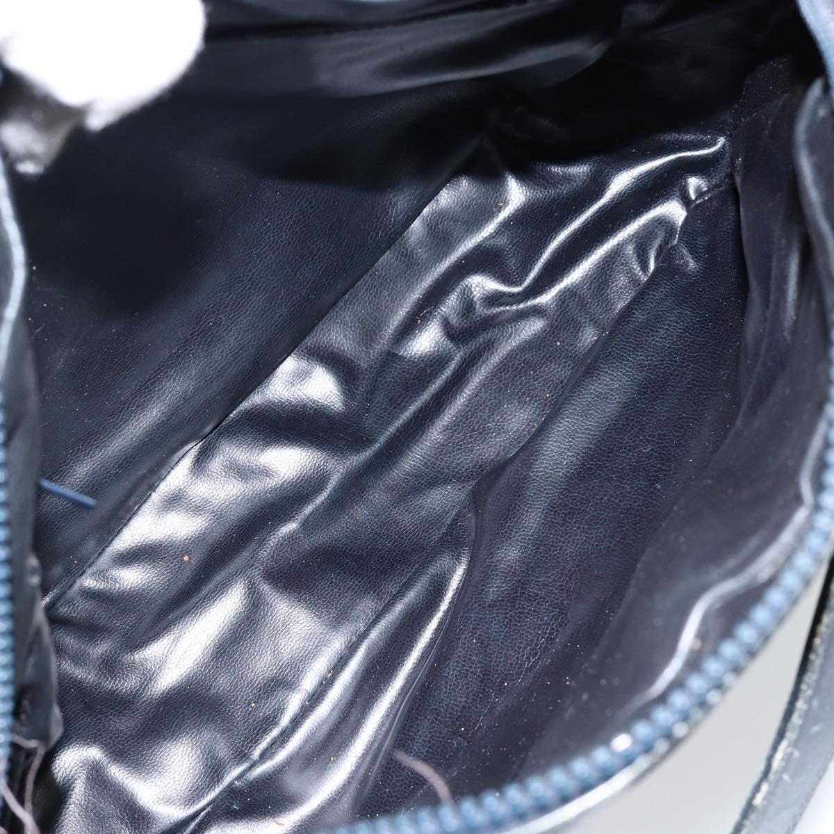 CELINE Macadam Canvas Shoulder Bag Black Gold Auth 152042