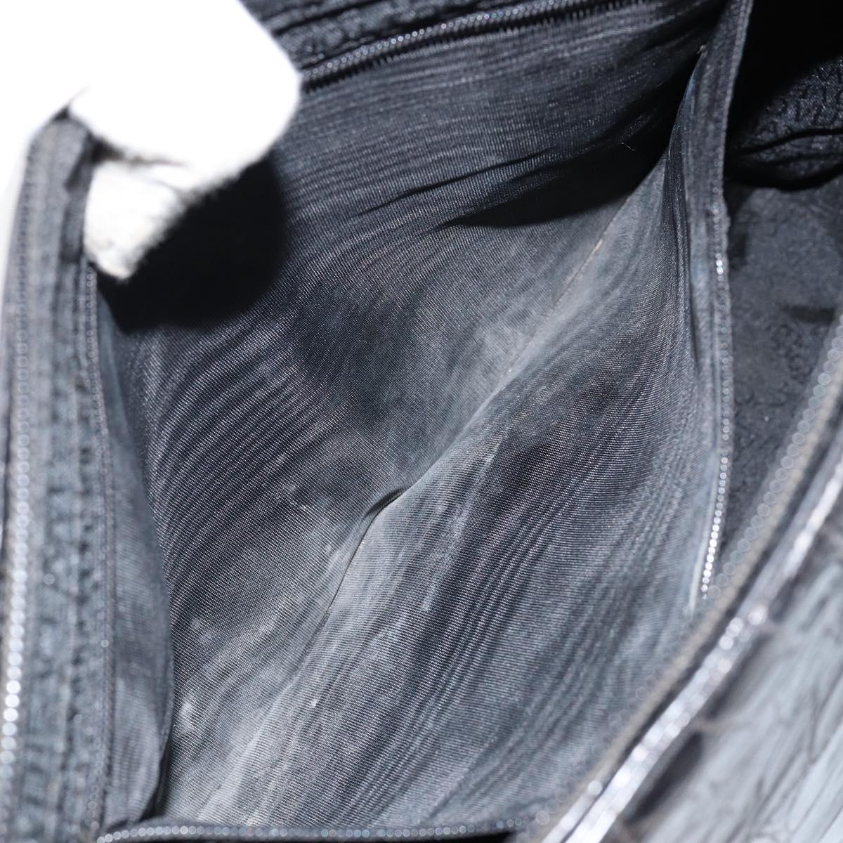 Gianni Versace Tote Bag Leather Black Gold Auth 152047