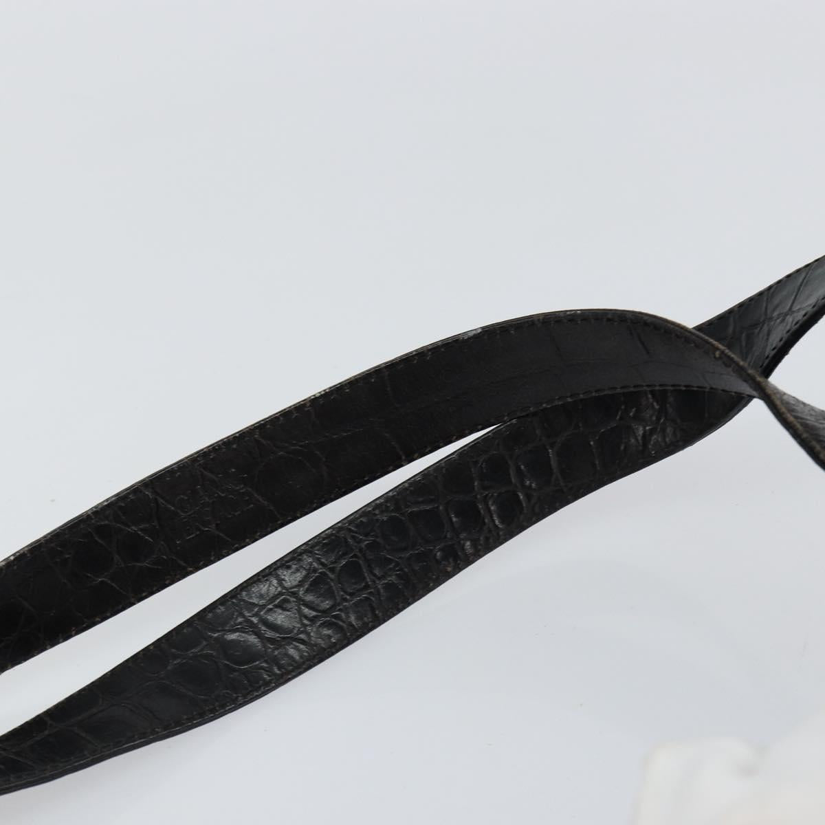 Gianni Versace Tote Bag Leather Black Gold Auth 152047