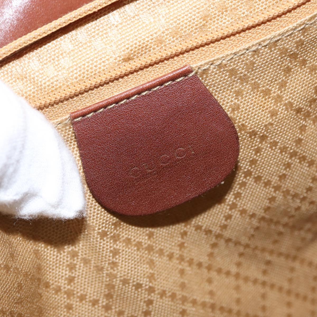 GUCCI Bamboo Backpack Leather Brown Gold 003 2058 0016 Auth 152053