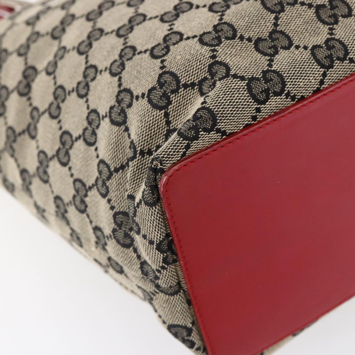 GUCCI GG Canvas Tote Bag Beige Gold 002 1098 4025 Auth 152056