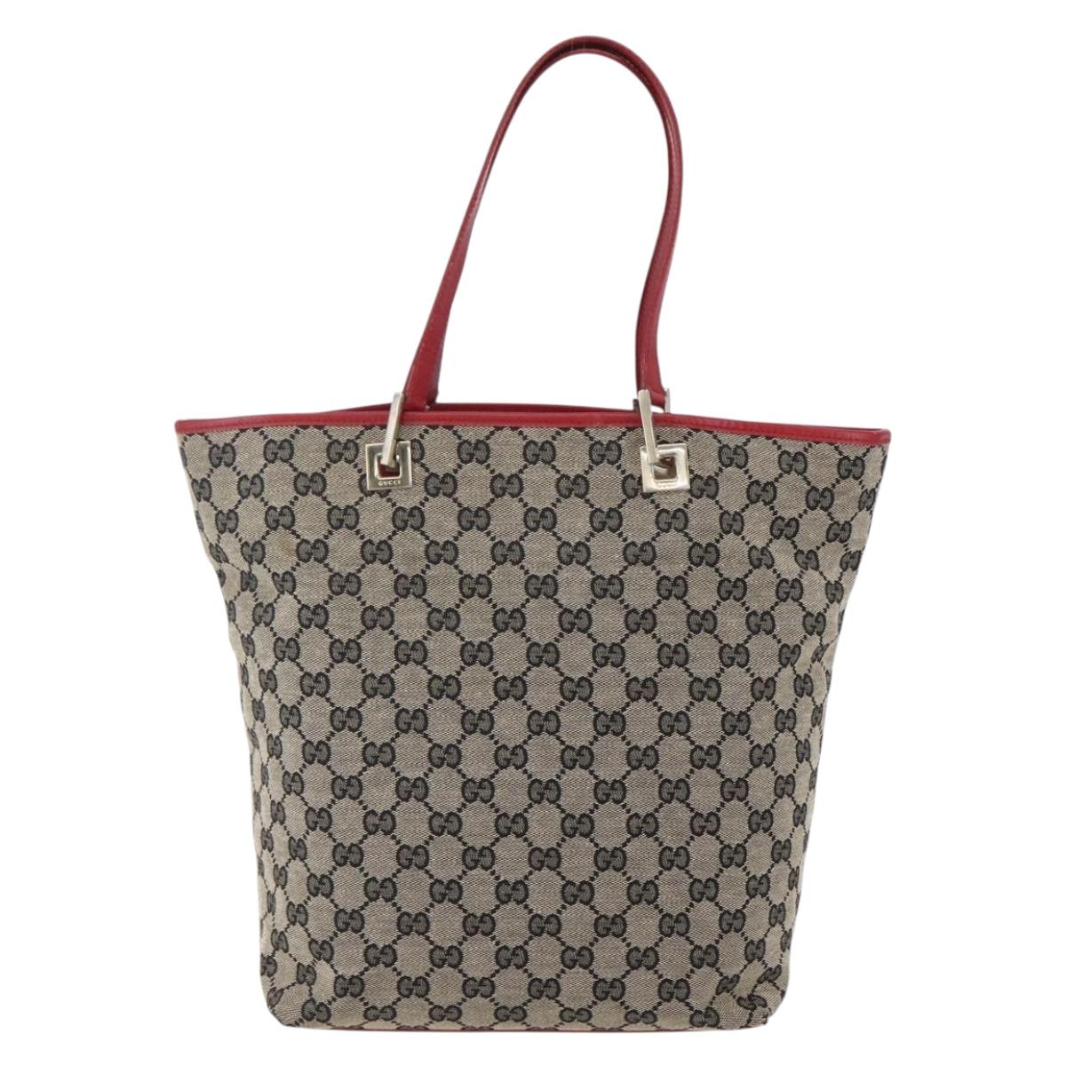 GUCCI GG Canvas Tote Bag Beige Gold 002 1098 4025 Auth 152056