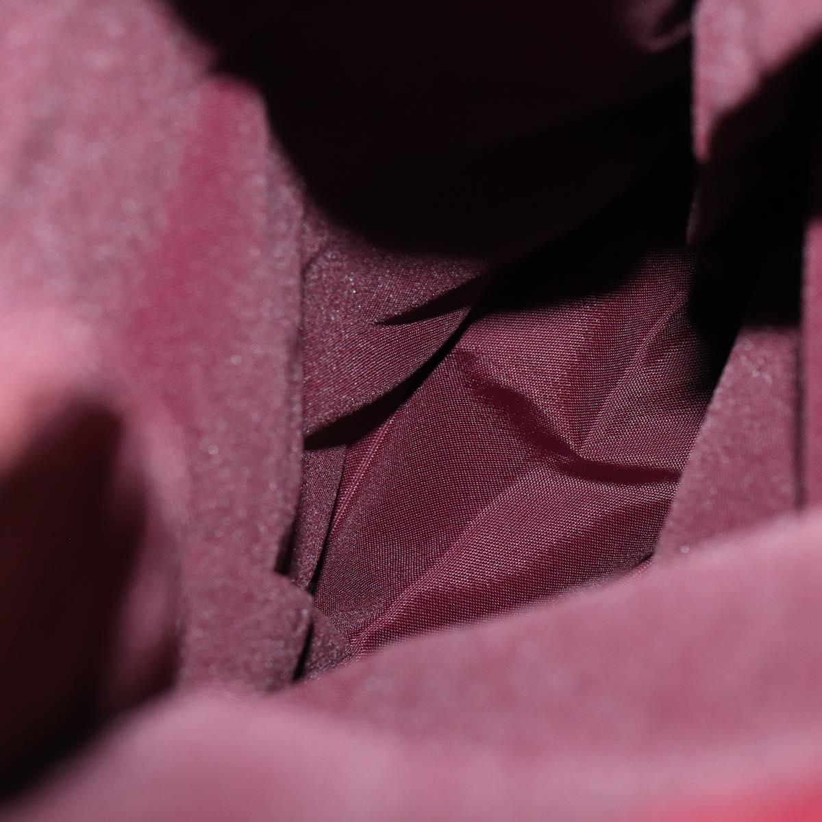 CARTIER Must Line Tennis Bag Leather Bordeaux Gold Auth 152057