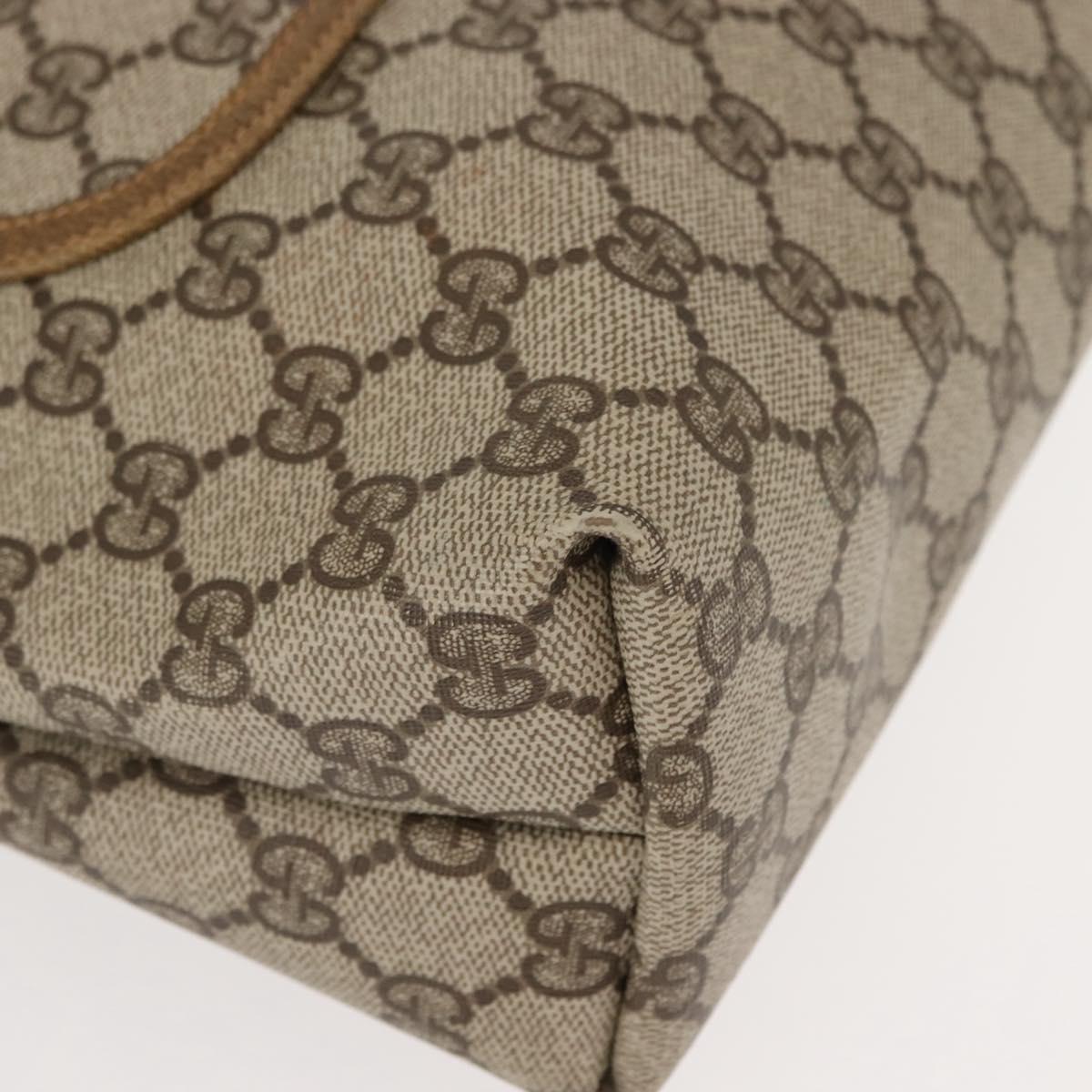 GUCCI GG Supreme Web Sherry Line Tote Bag PVC Beige Red 39 02 003 Auth 152070