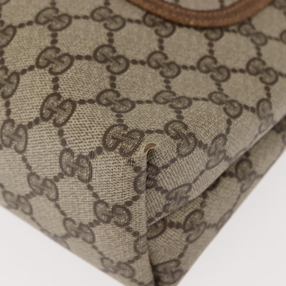 GUCCI GG Supreme Web Sherry Line Tote Bag PVC Beige Red 39 02 003 Auth 152070