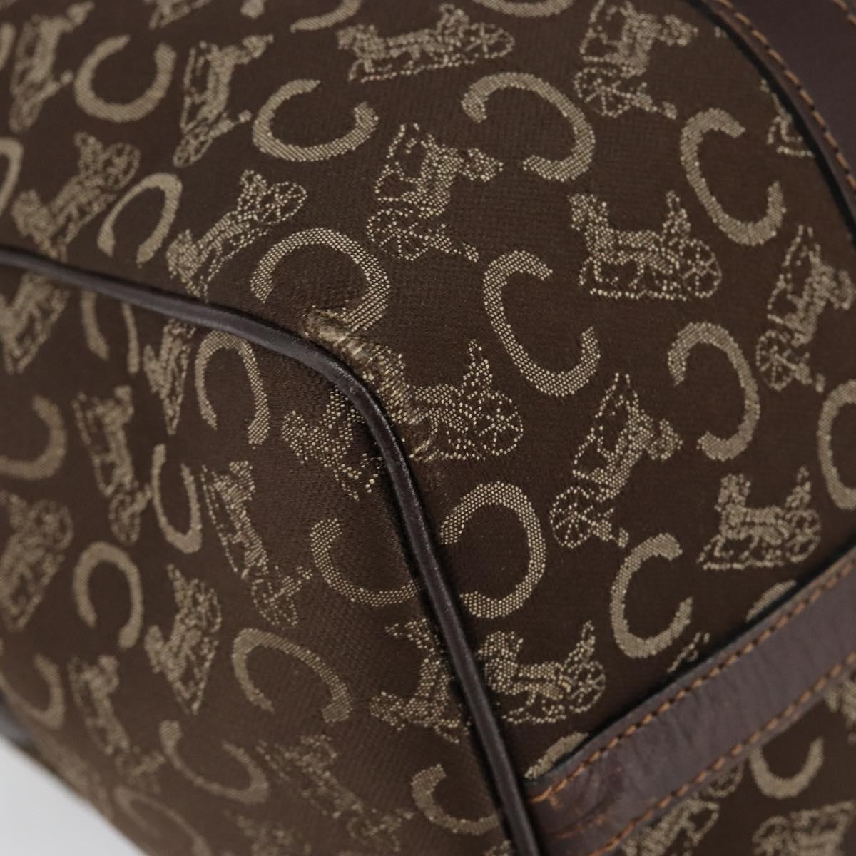 CELINE C Sulky Boston Bag Canvas Brown Auth 152078