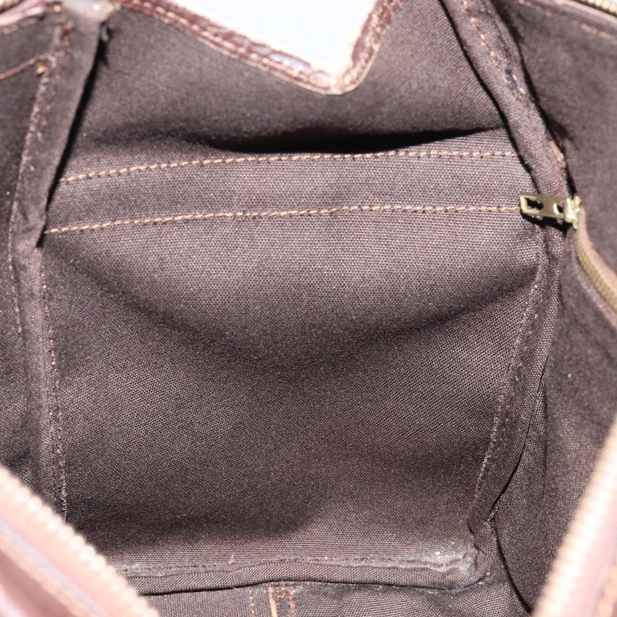 CELINE C Sulky Boston Bag Canvas Brown Auth 152078