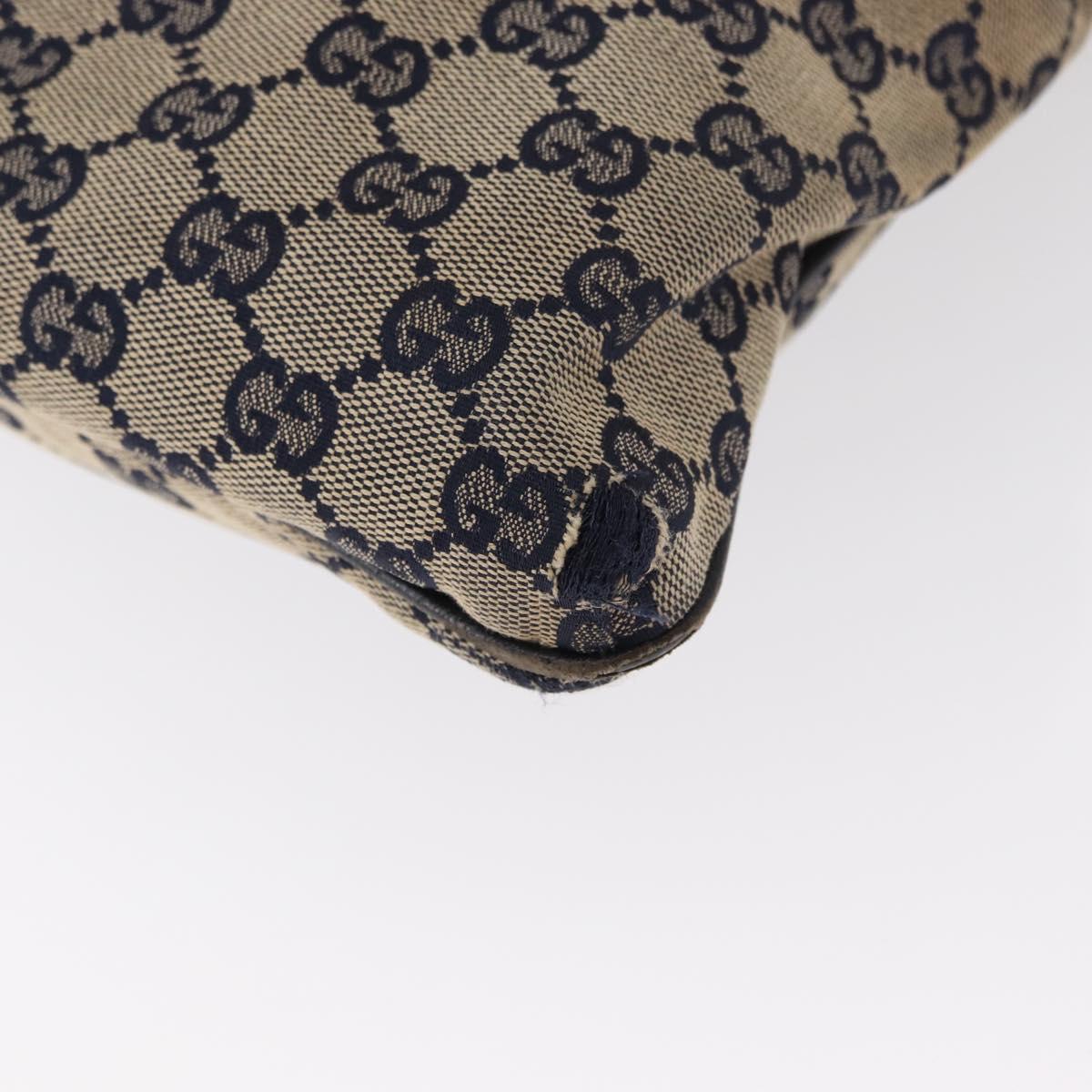 GUCCI GG Canvas Sherry Line Shoulder Bag Navy Red 169937 Auth 152079