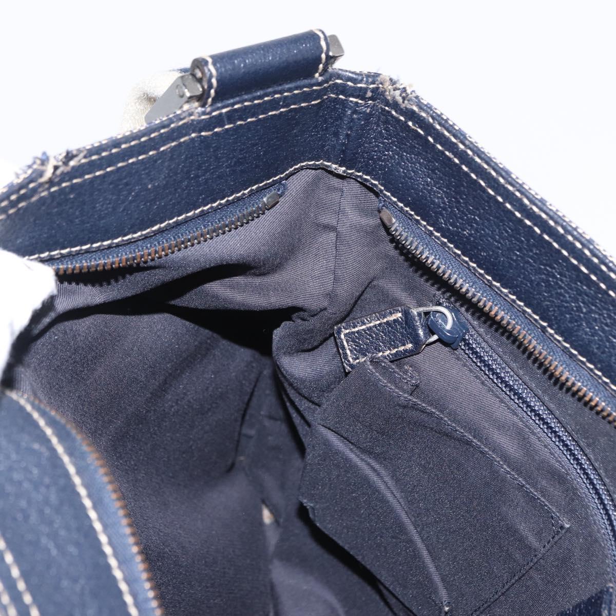 GUCCI GG Canvas Sherry Line Shoulder Bag Navy Red 169937 Auth 152079