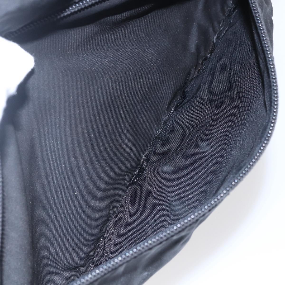 PRADA Shoulder Bag Nylon Black Silver Auth 152083