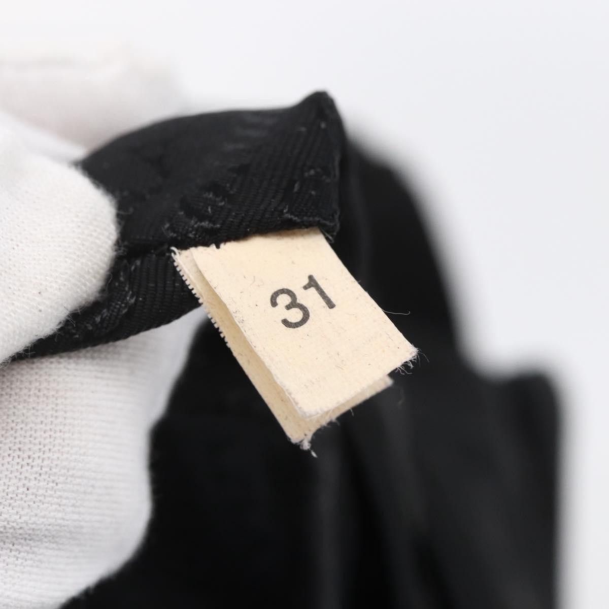 PRADA Shoulder Bag Nylon Black Silver Auth 152083