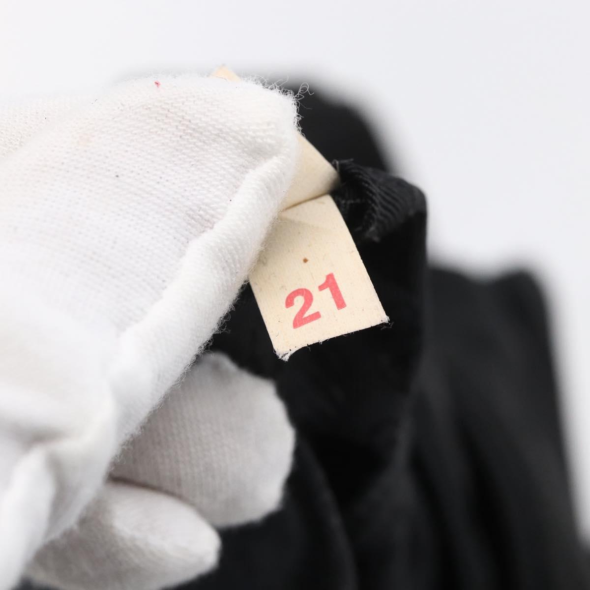 PRADA Shoulder Bag Nylon Black Silver Auth 152083