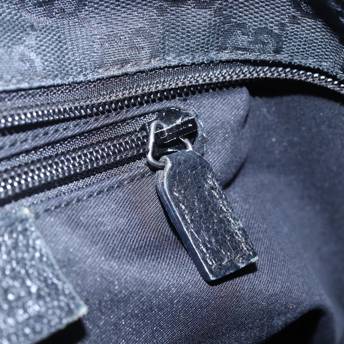 GUCCI GG Canvas Web Sherry Line Hand Bag Black Red Green 131228 Auth 152084