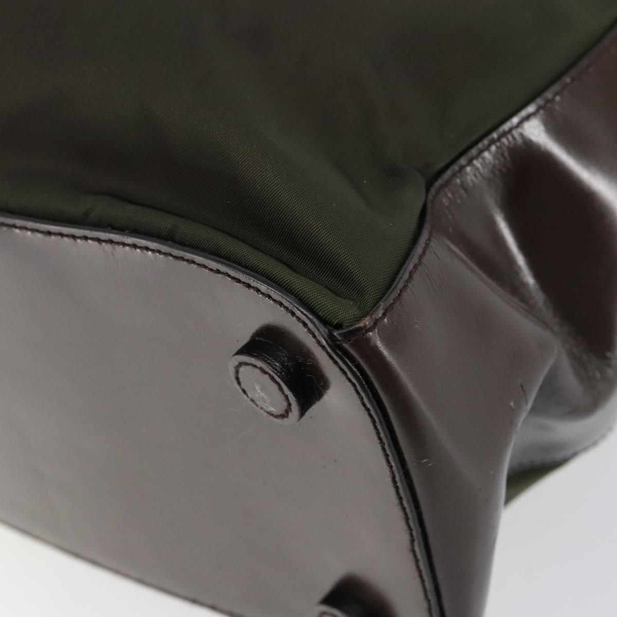 PRADA Shoulder Bag Nylon Khaki Auth 152090