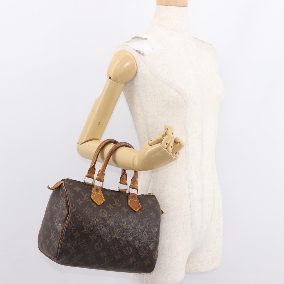 LOUIS VUITTON Monogram Speedy 25 Hand Bag M41528 LV Auth 152092