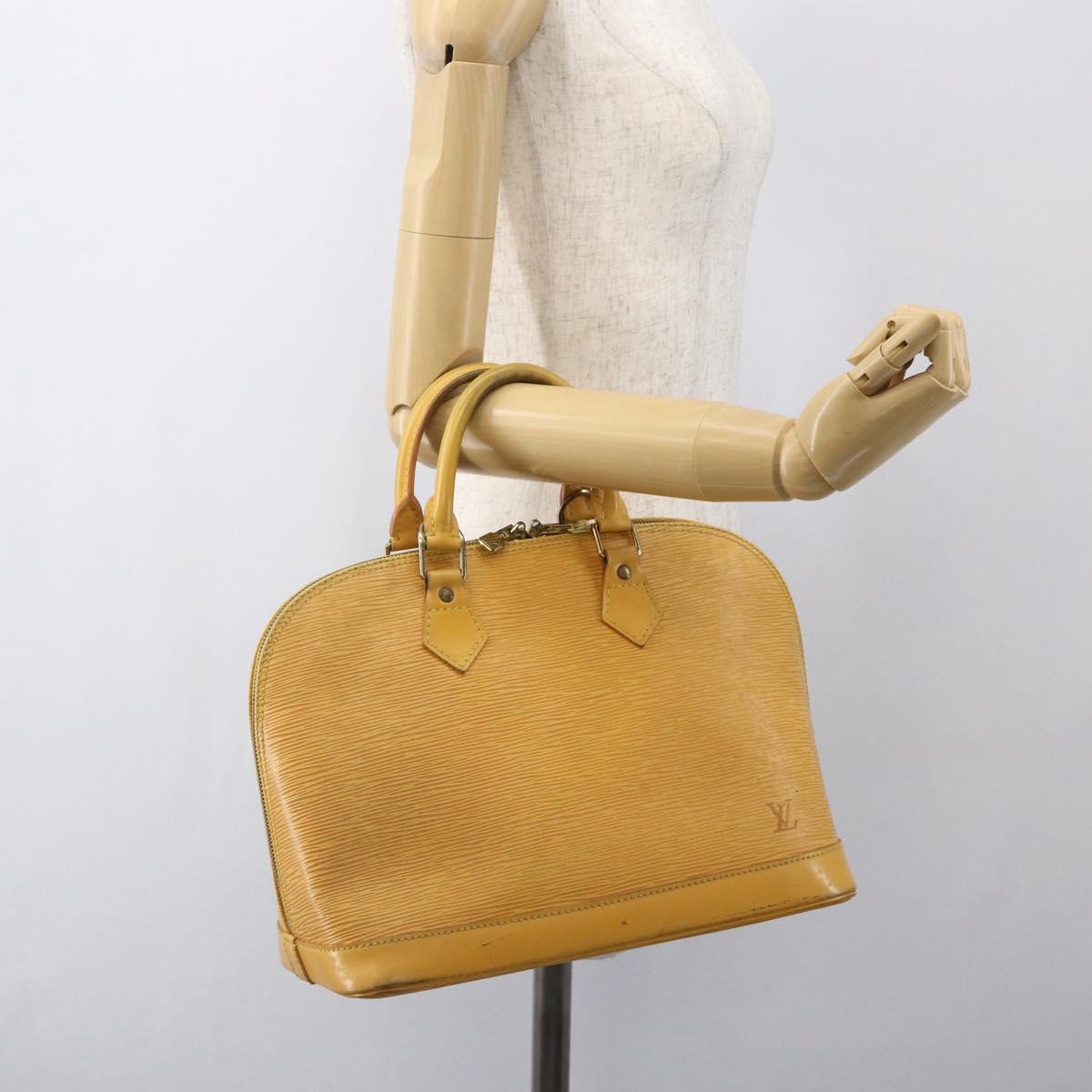 LOUIS VUITTON Epi Alma Hand Bag Yellow M52149 LV Auth 152094