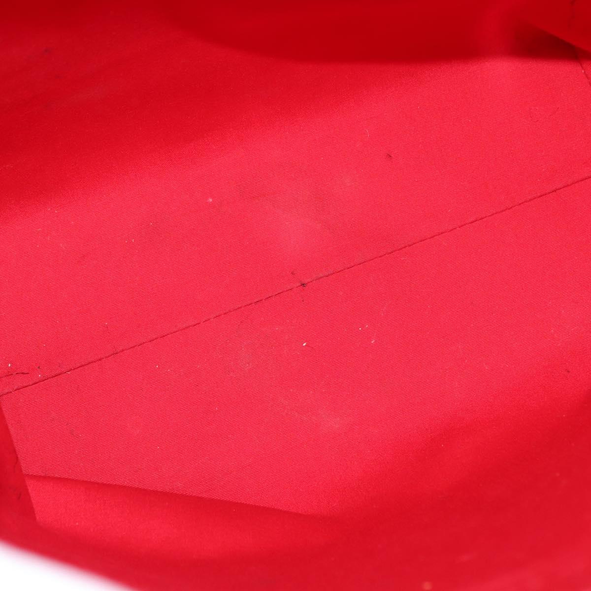 LOUIS VUITTON Monogram Vernis Reade MM Hand Bag Red Rouge M91086 LV Auth 152096