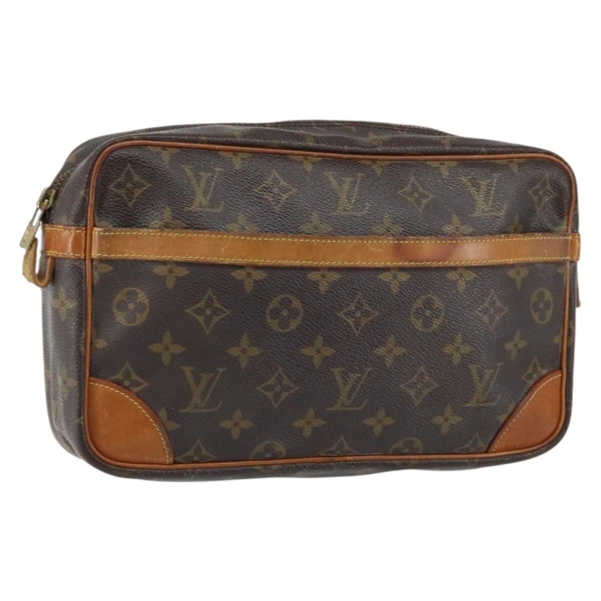 LOUIS VUITTON Monogram Compiegne 28 Clutch Bag M51845 LV Auth 152104