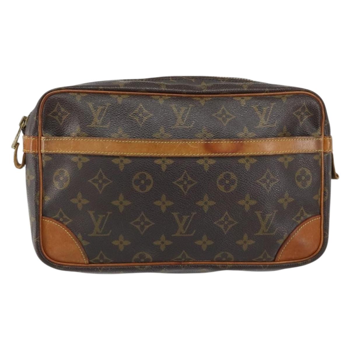 LOUIS VUITTON Monogram Compiegne 28 Clutch Bag M51845 LV Auth 152104
