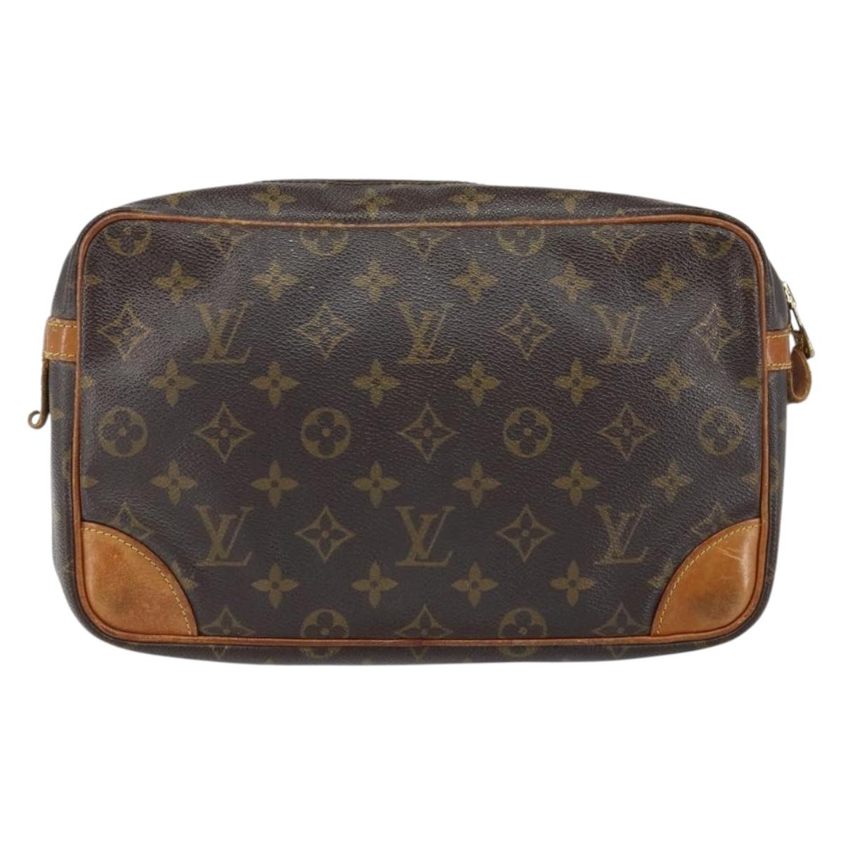 LOUIS VUITTON Monogram Compiegne 28 Clutch Bag M51845 LV Auth 152104