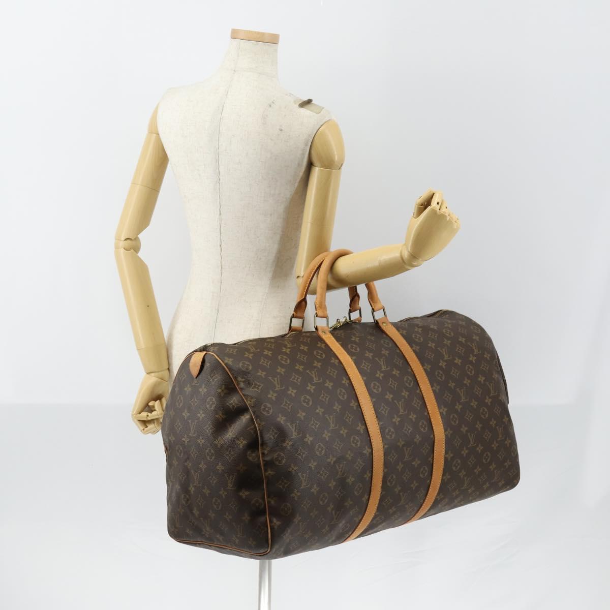 LOUIS VUITTON Monogram Keepall 60 Boston Bag M41422 LV Auth 152105