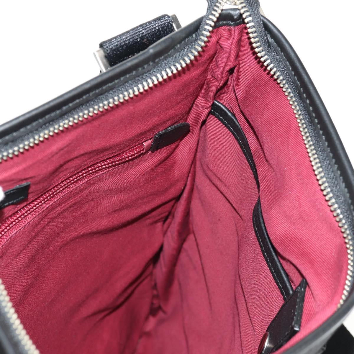 BURBERRY Black label Shoulder Bag Canvas Black Auth 152131