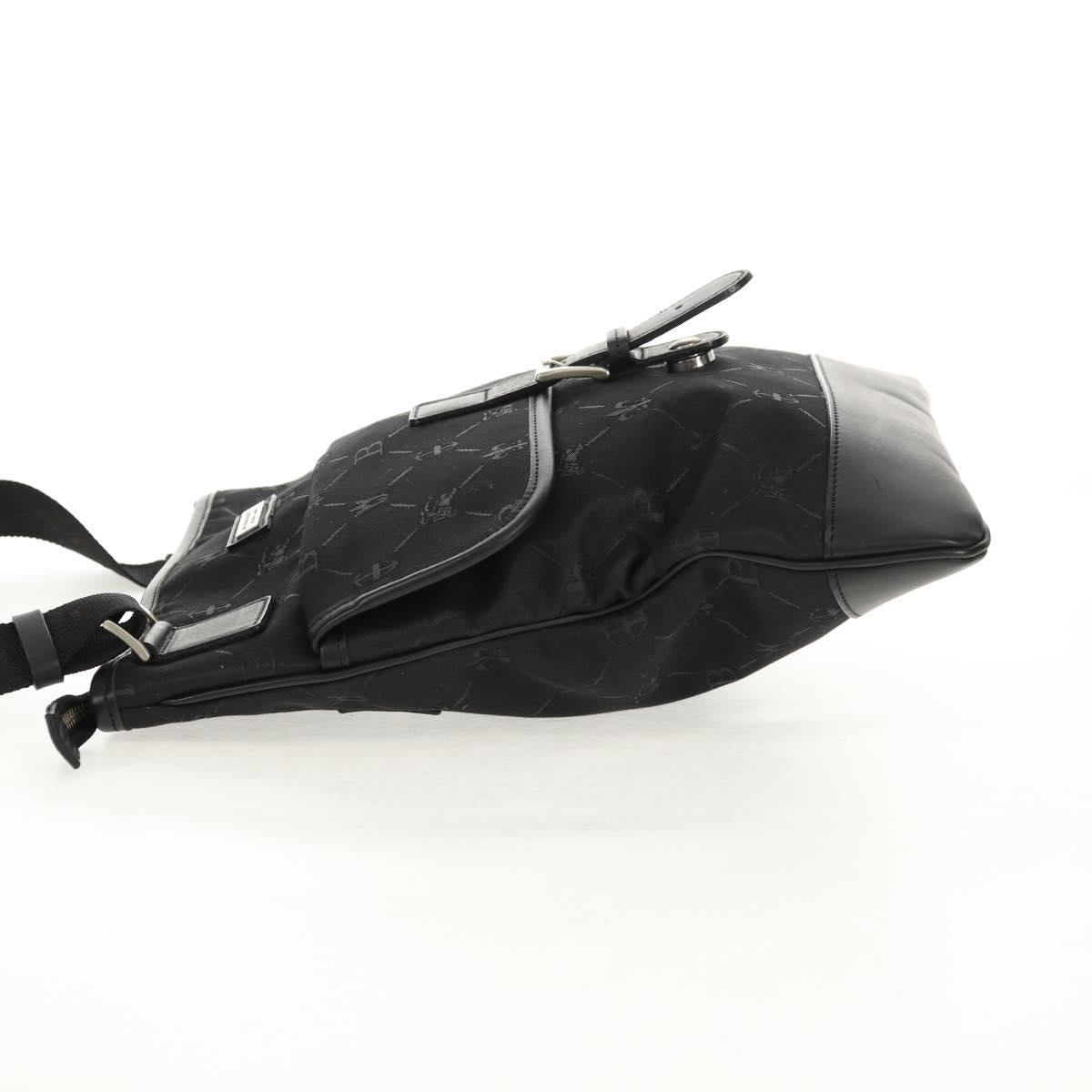 BURBERRY Black label Shoulder Bag Canvas Black Auth 152131