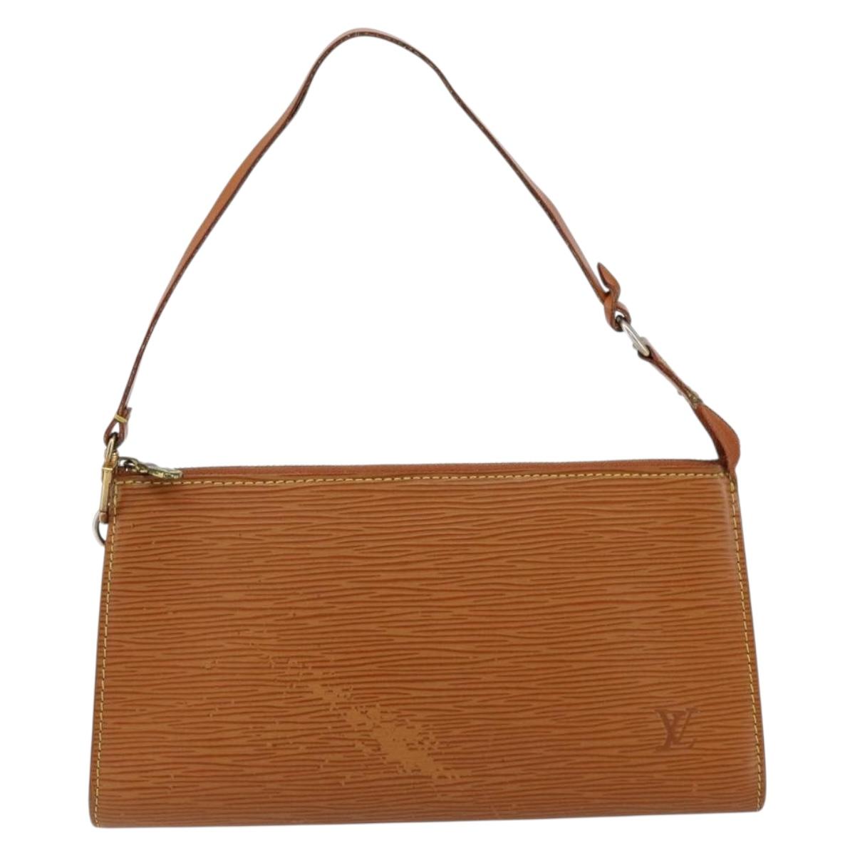 LOUIS VUITTON Epi Pochette Accessoires Accessory Pouch Brown M52953 Auth 152133